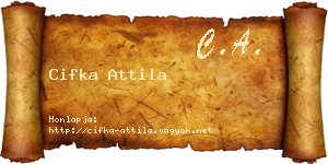 Cifka Attila névjegykártya