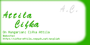 attila cifka business card